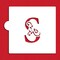 3.5-Inch Ornate Monogram Cake Stencil | C1082 by Designer Stencils | Stencils for Royal Icing, Airbrush, Dusting Powder |